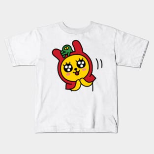 KakaoTalk Muzi and Con Red Riding Hood (Happy) Kids T-Shirt